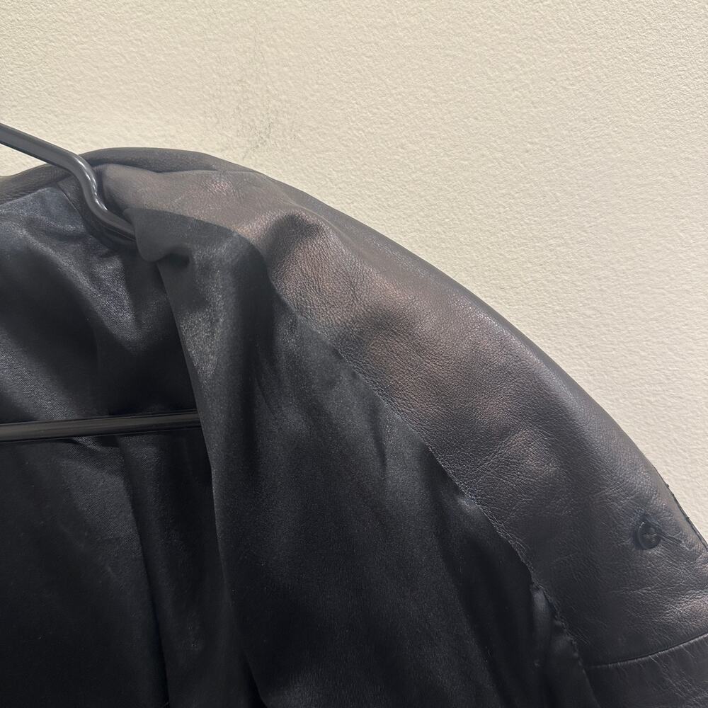 Vintage Y2K J. Crew Black Leather Shacket Minimalist Preppy Heritage Old‎ Money - Picture 13 of 16